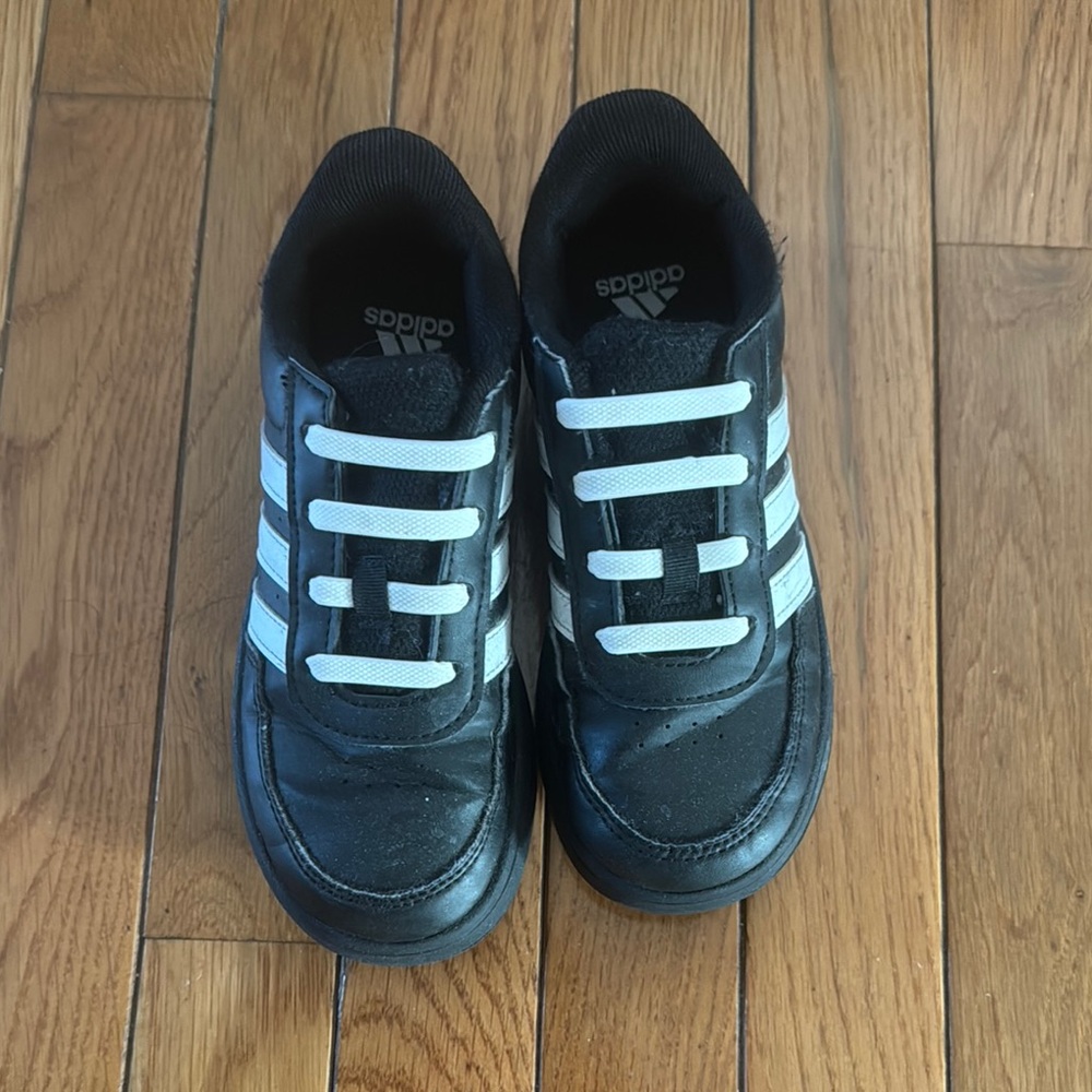 Adidas Kids Black and White Sneakers